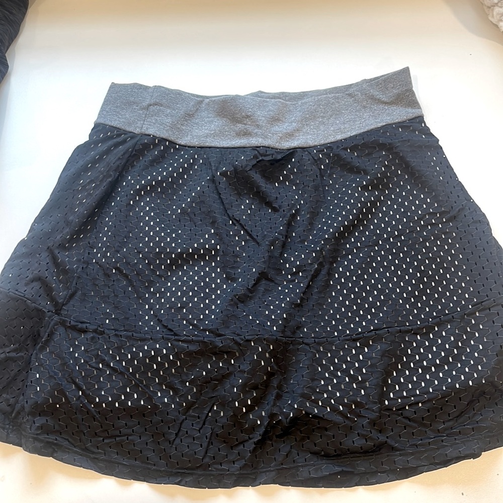 Womens athletic skirt with shorts underneath
